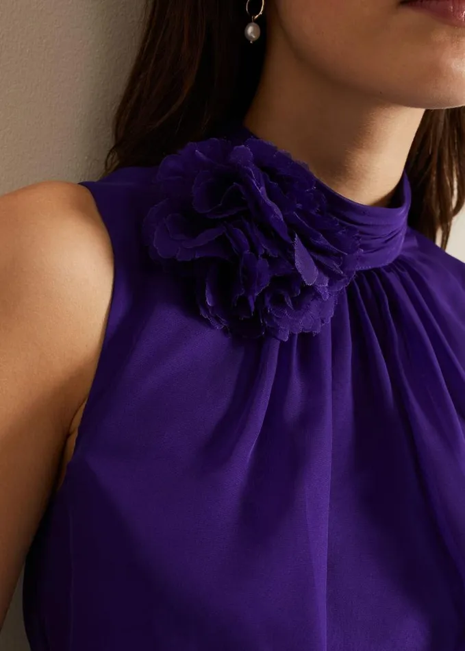 Phase Eight Lucinda Fit And Flare Dress Purple Women Dresses