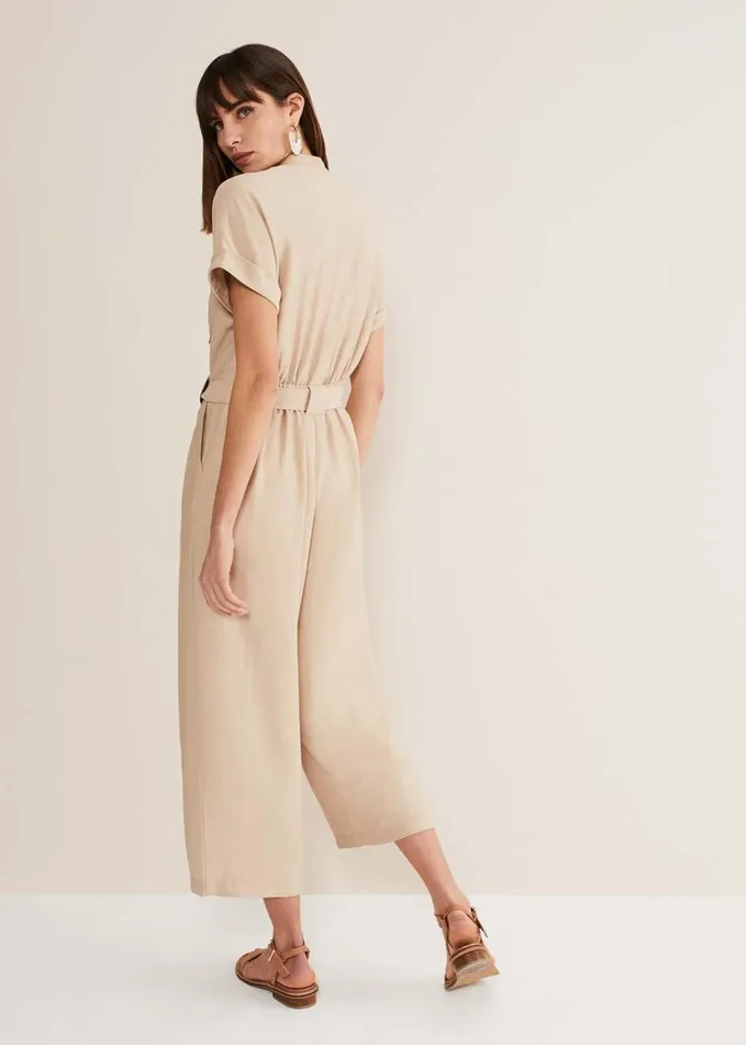 Phase Eight Lyla Stone Wide Leg Jumpsuit Stone Women Dresses
