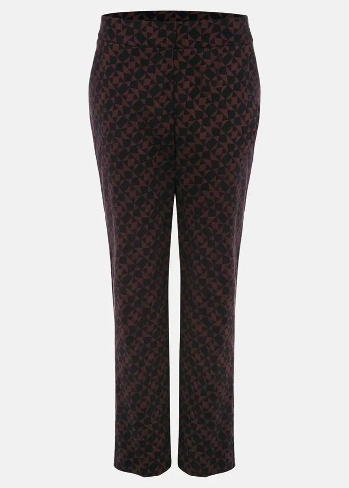 Phase Eight Mackenzie Geo Jacquard Tapered Trouser Blackchocolate Women Trousers