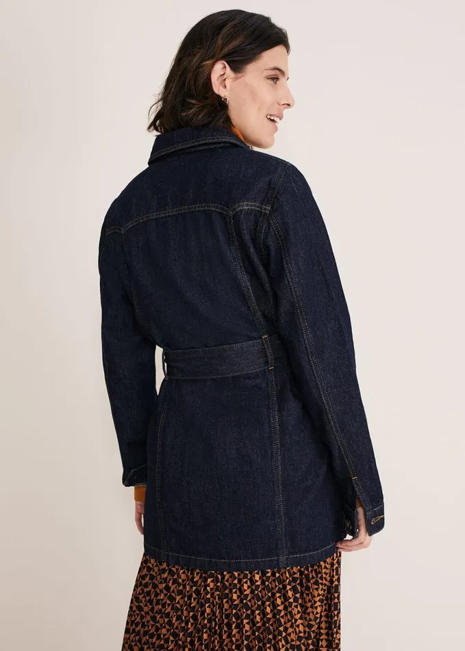 Phase Eight Marcie Longline Denim Jacket Denim Women Jackets