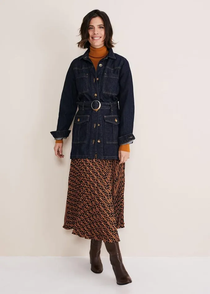 Phase Eight Marcie Longline Denim Jacket Denim Women Jackets