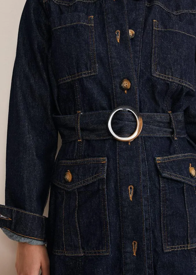 Phase Eight Marcie Longline Denim Jacket Denim Women Jackets