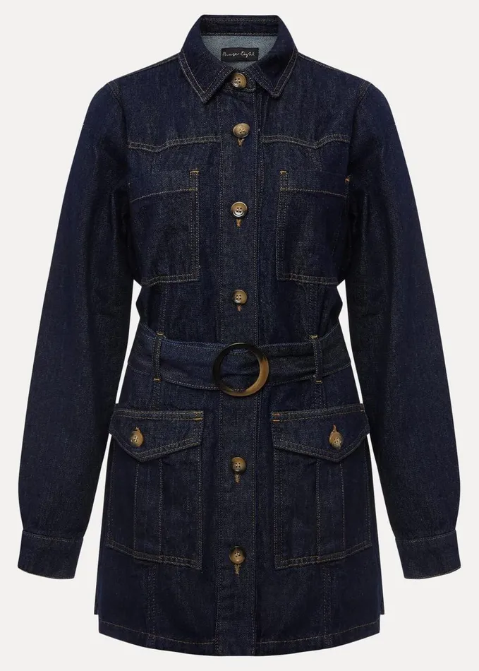 Phase Eight Marcie Longline Denim Jacket Denim Women Jackets