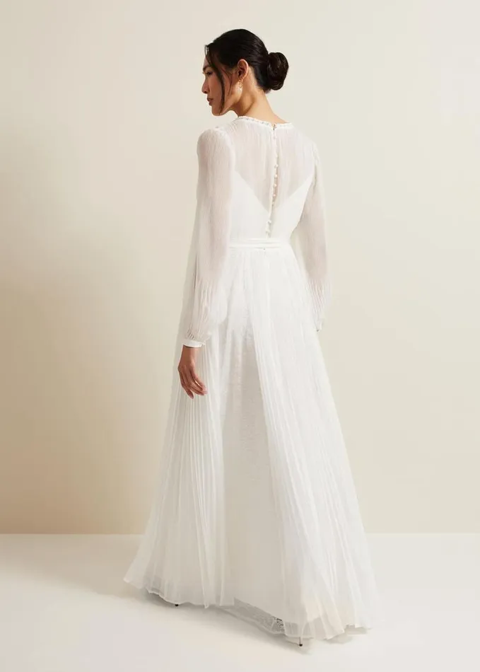 Phase Eight Mariana Pleated Lace Wedding Dress Pearl Women Dresses