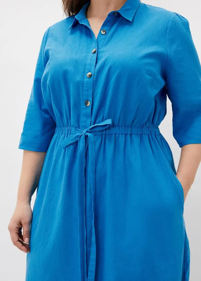 Phase Eight Marlene Tie Shirt Dress Azure Blue Women Dresses