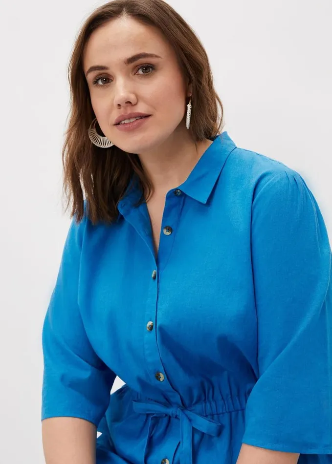 Phase Eight Marlene Tie Shirt Dress Azure Blue Women Dresses