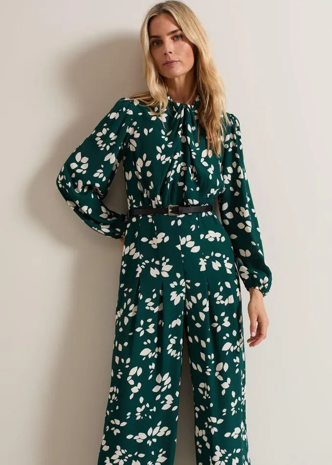 Phase Eight Micaela Green Twist Neck Jumpsuit Green Women Dresses