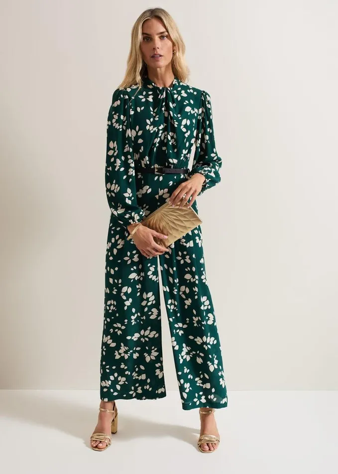 Phase Eight Micaela Green Twist Neck Jumpsuit Green Women Dresses