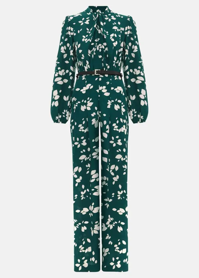 Phase Eight Micaela Green Twist Neck Jumpsuit Green Women Dresses