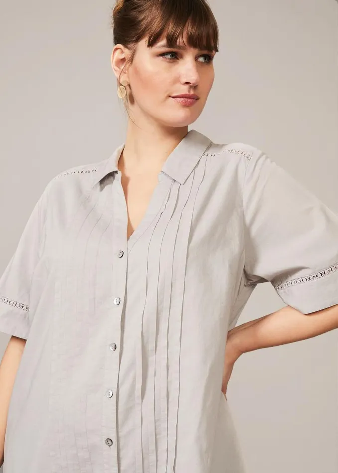 Phase Eight Mikayla Shirt Dress Grey Women Dresses