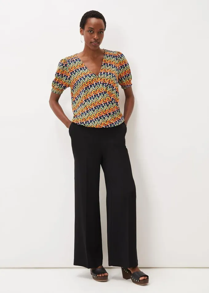 Phase Eight Milano Wrap Top Multicoloured Women Tops and TShirts