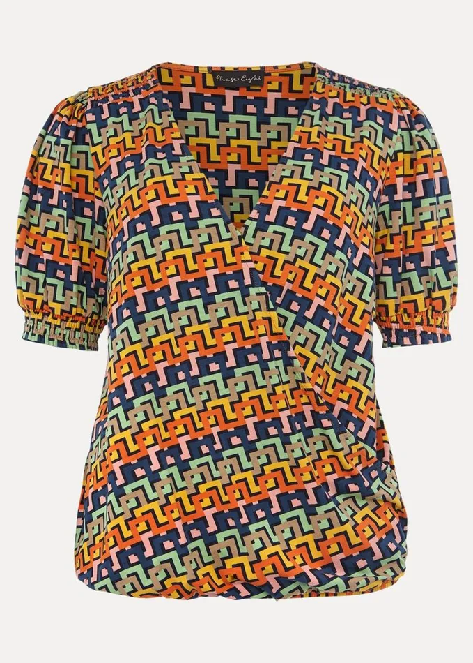 Phase Eight Milano Wrap Top Multicoloured Women Tops and TShirts