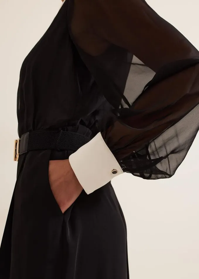 Phase Eight Nerissa Collar Shirt Jumpsuit Black Women Jumpsuits