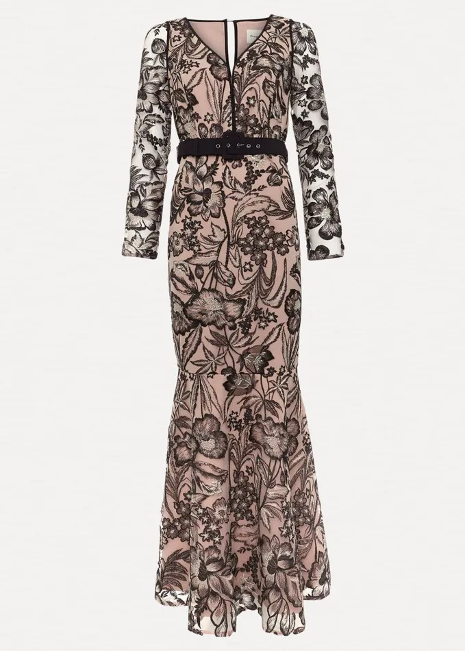 Phase Eight Nola VNeck Embroidered Maxi Dress Multicoloured Women Dresses
