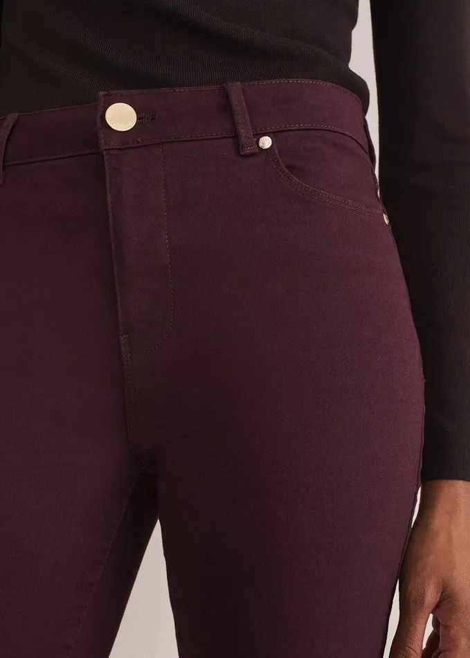 Phase Eight Ocha Straight Leg Jeans Berry Women Trousers