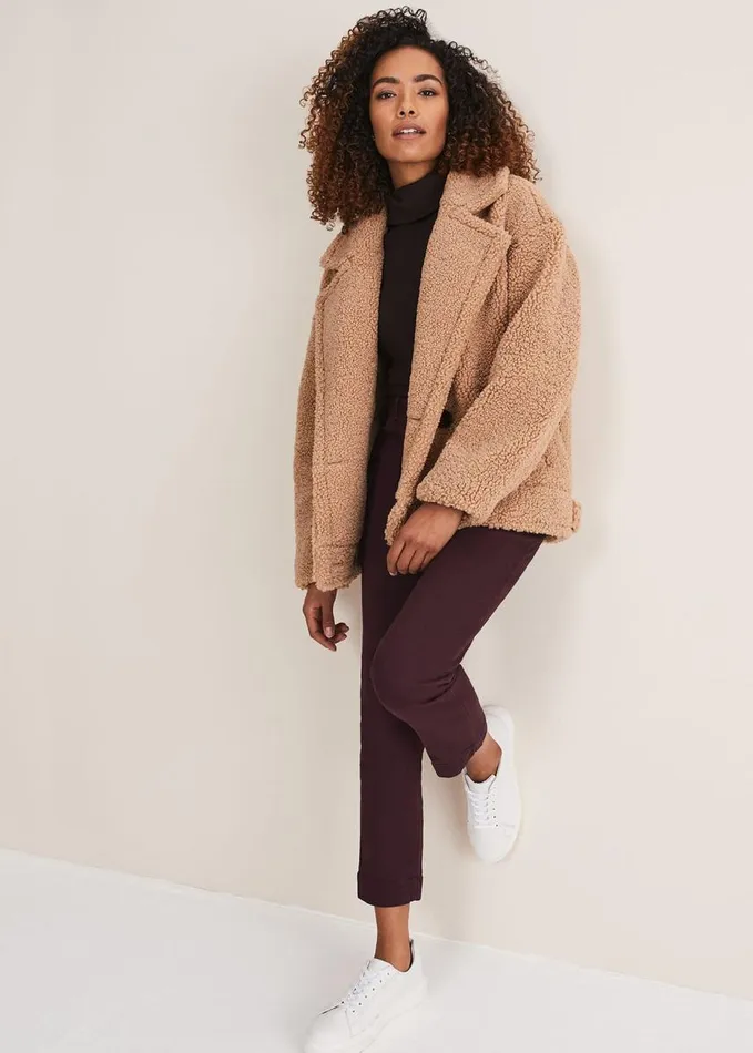 Phase Eight Ocha Straight Leg Jeans Berry Women Trousers