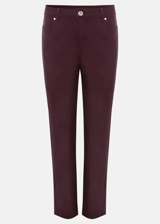 Phase Eight Ocha Straight Leg Jeans Berry Women Trousers