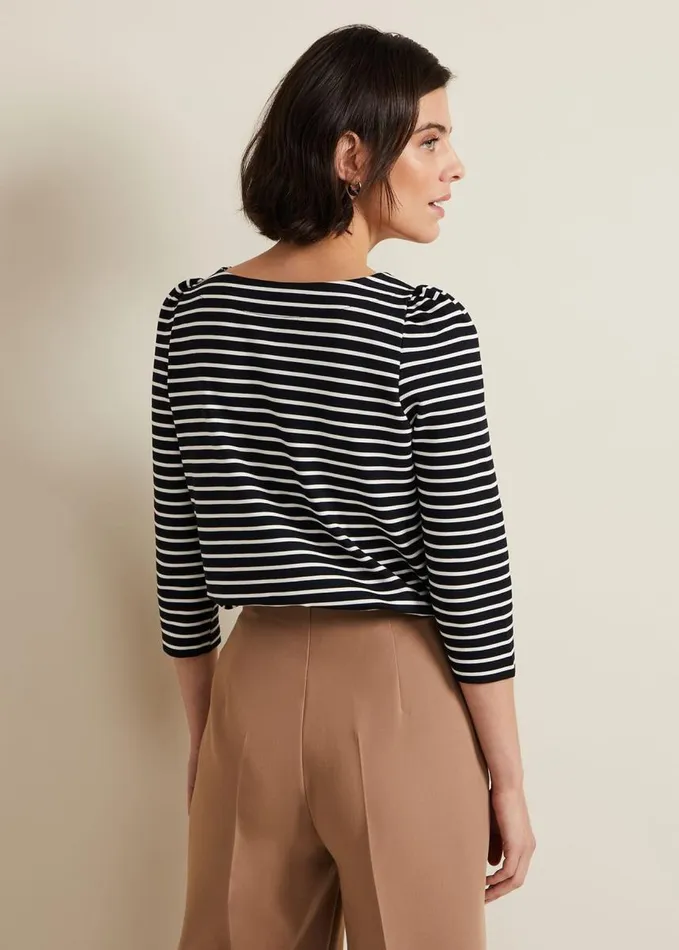Phase Eight Orabella Stripe Top Navy Women Tops and TShirts
