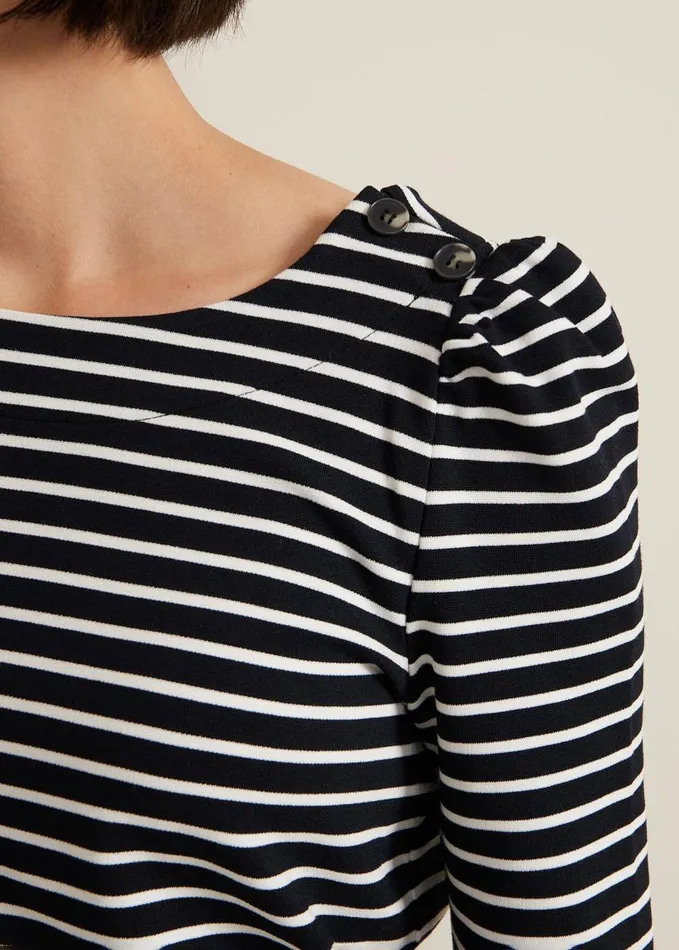 Phase Eight Orabella Stripe Top Navy Women Tops and TShirts