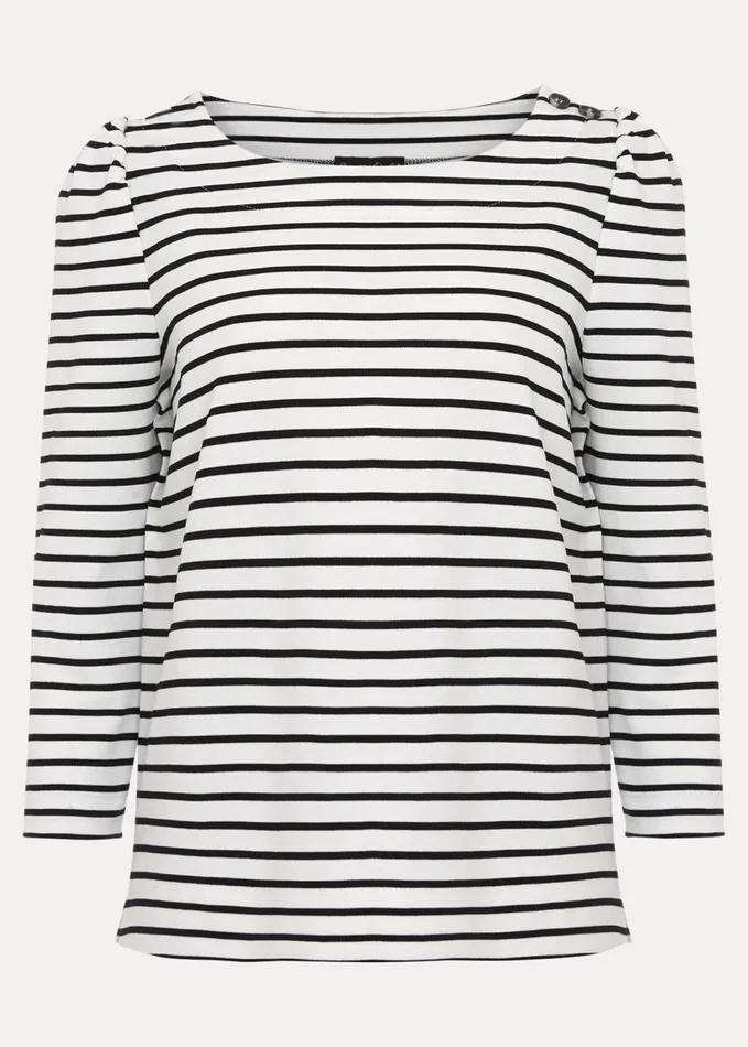 Phase Eight Orabella Striped Top Blackivory Women Tops and TShirts