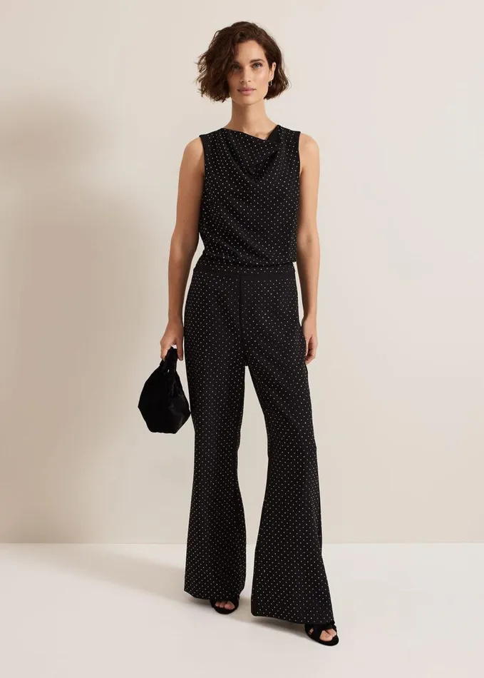 Phase Eight Ottie Black Cowl Neck Top Black Women Shirts and Blouses