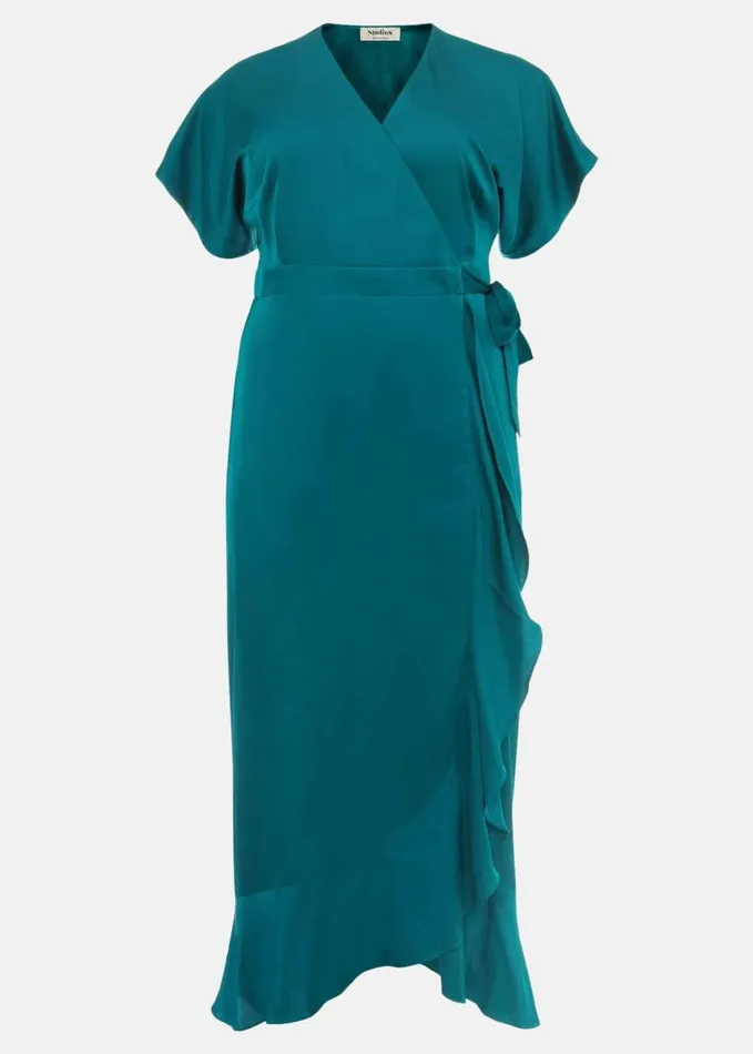 Phase Eight Perry Wrap Maxi Dress Emerald Women Dresses