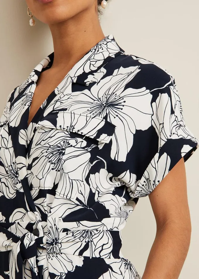 Phase Eight Petite Constance Floral Jumpsuit Navyivory Women Dresses