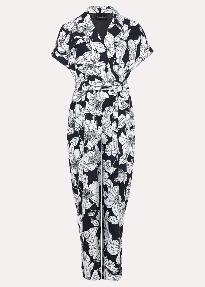 Phase Eight Petite Constance Floral Jumpsuit Navyivory Women Dresses