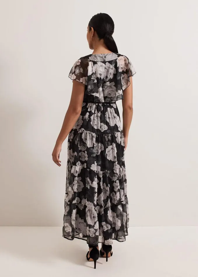 Phase Eight Petite Jordine Floral Print Midaxi Dress Multicoloured Women Petite Occasionwear
