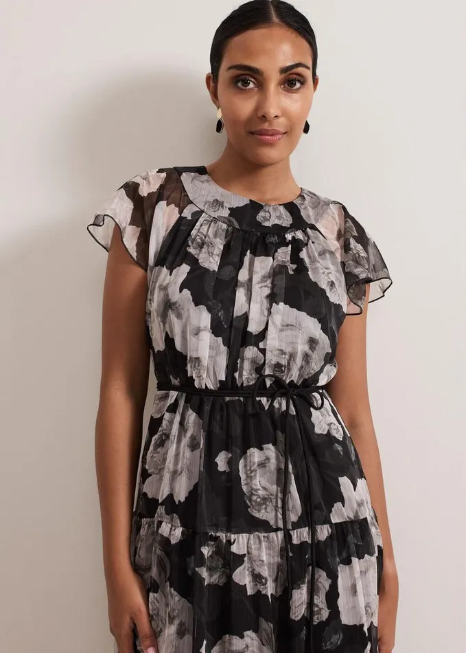 Phase Eight Petite Jordine Floral Print Midaxi Dress Multicoloured Women Petite Occasionwear