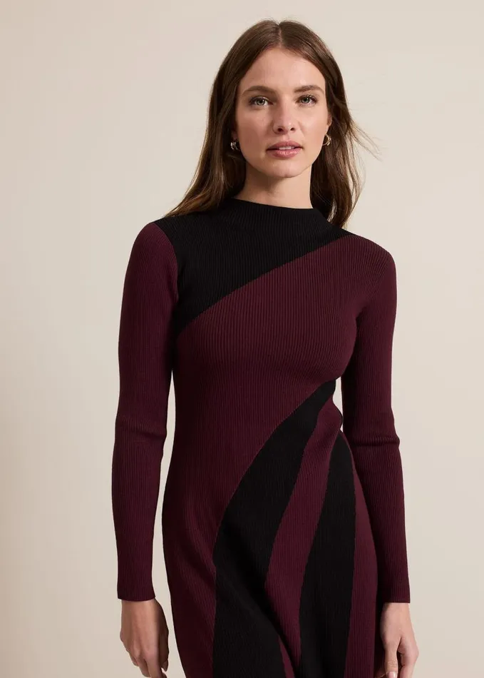 Phase Eight Petite Julie Fit And Flare Midi Dress Burgundy Women Dresses