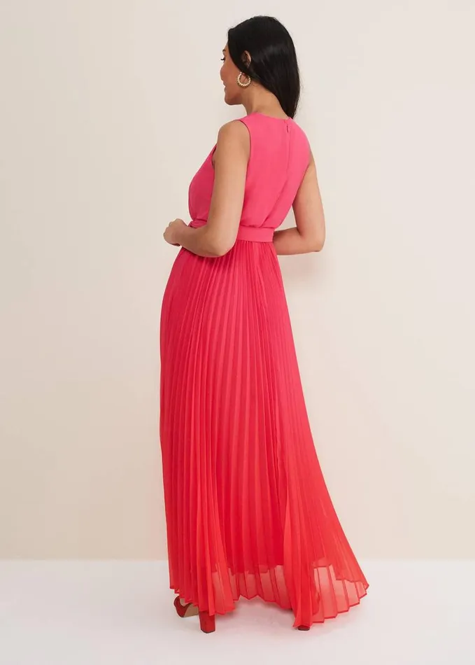 Phase Eight Petite Piper Ombre Maxi Dress Redpink Women Dresses