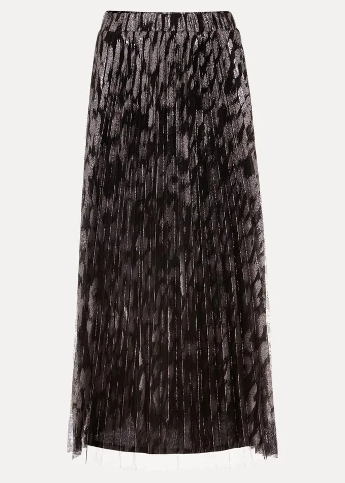 Phase Eight Petite Zoe Metallic Pleated Skirt Metallic Women Skirts