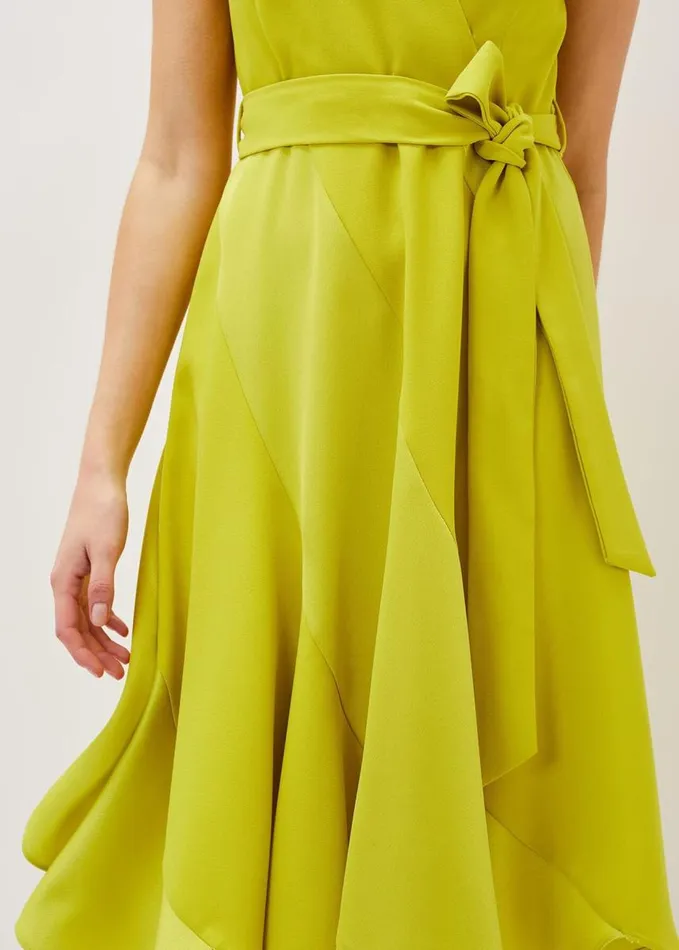 Phase Eight Philis Panelled Dress Lime Women Dresses