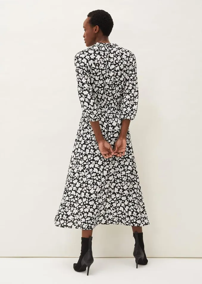 Phase Eight Phillipa Floral Midaxi Dress Blacknude Women Dresses
