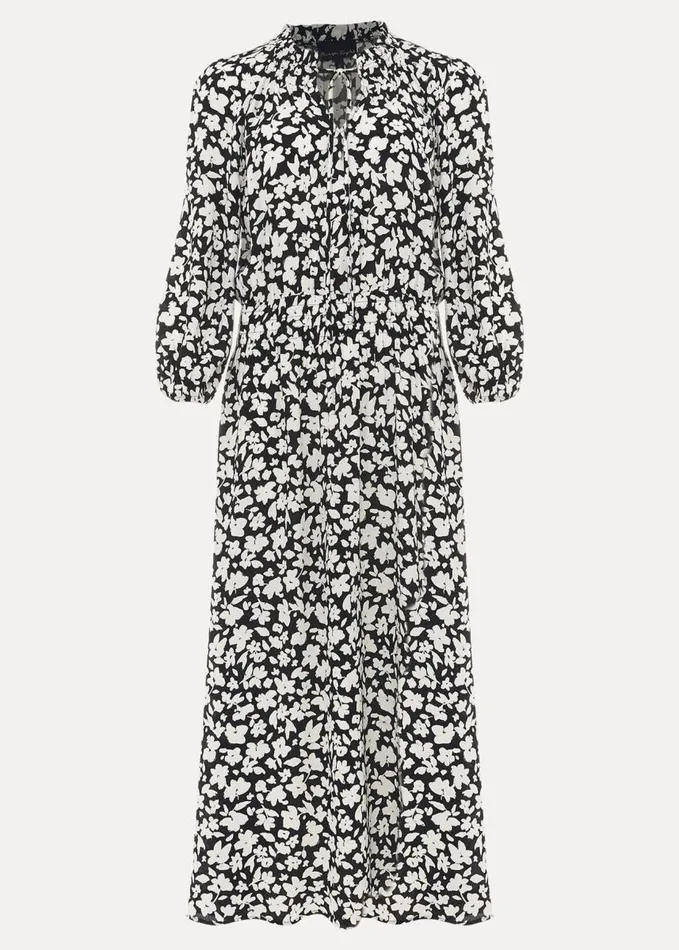 Phase Eight Phillipa Floral Midaxi Dress Blacknude Women Dresses
