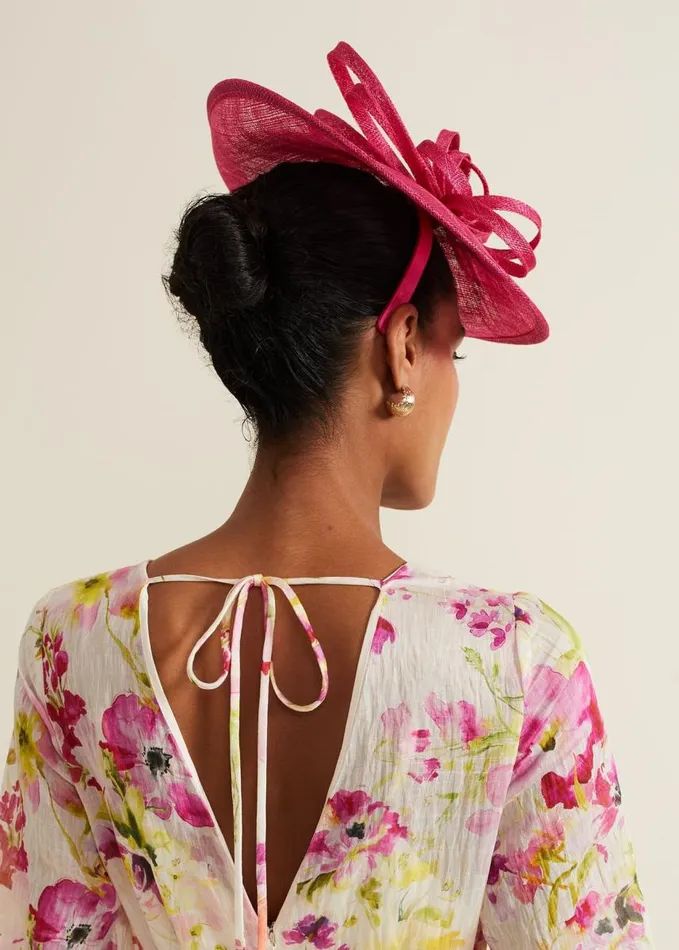 Phase Eight Pink Triple Twist Midi Disc Fascinator Pink Women Fascinators and Hats