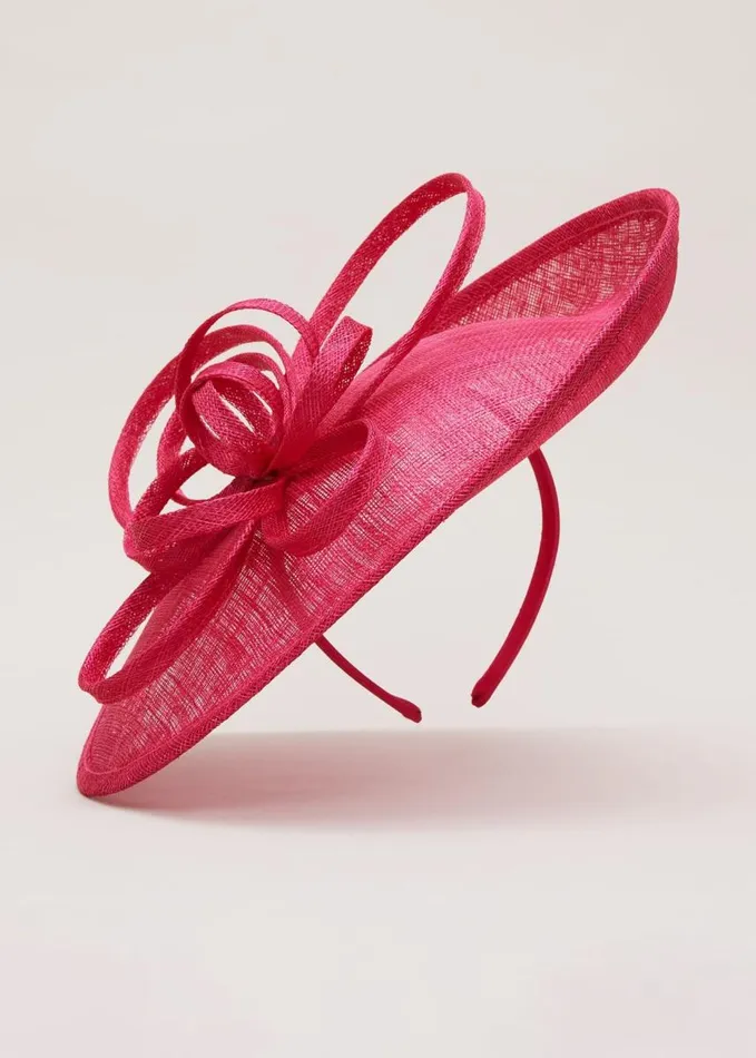 Phase Eight Pink Triple Twist Midi Disc Fascinator Pink Women Fascinators and Hats
