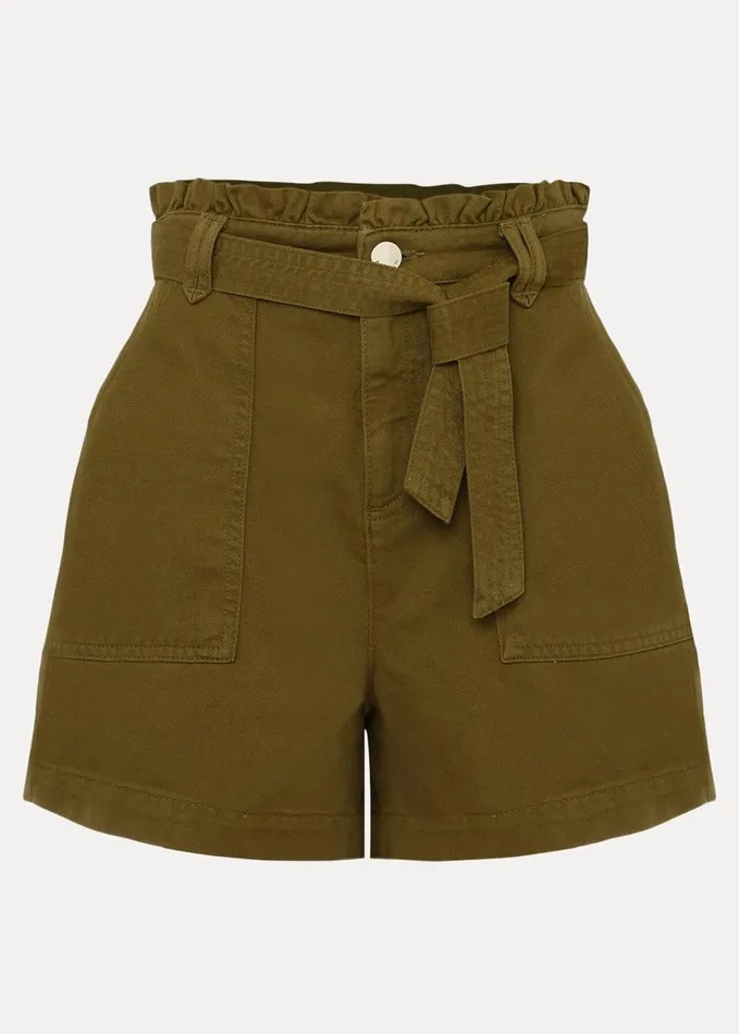Phase Eight Pollie Denim Cargo Shorts Khaki Women Trousers