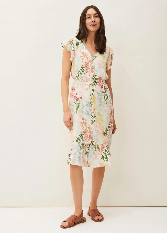 Phase Eight Remee Floral Shirt Dress Pinkorange Women Dresses