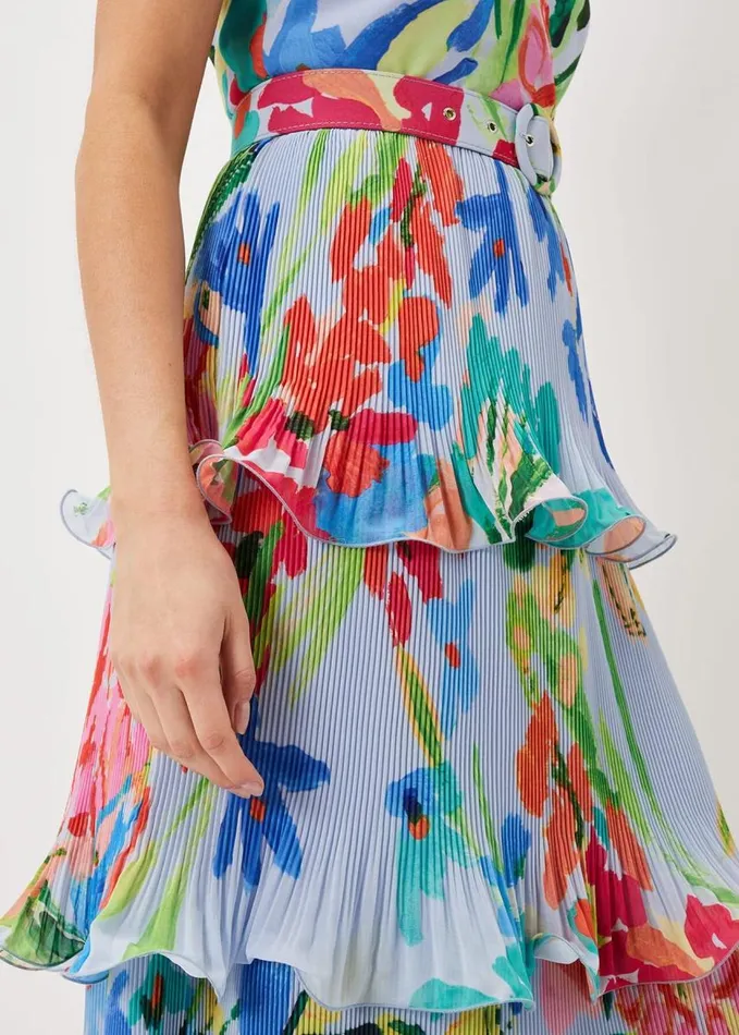 Phase Eight River Floral Tiered Midi Dress Multicoloured Women Dresses