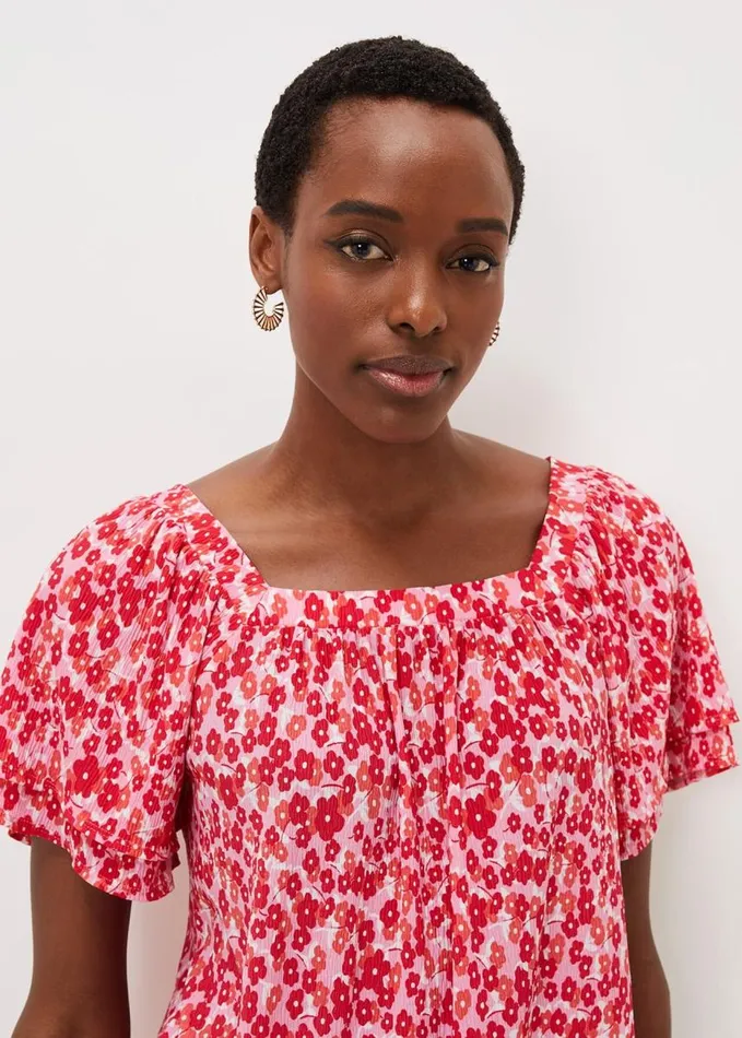 Phase Eight Saffy Floral Square Neck Top Multicoloured Women Tops and TShirts