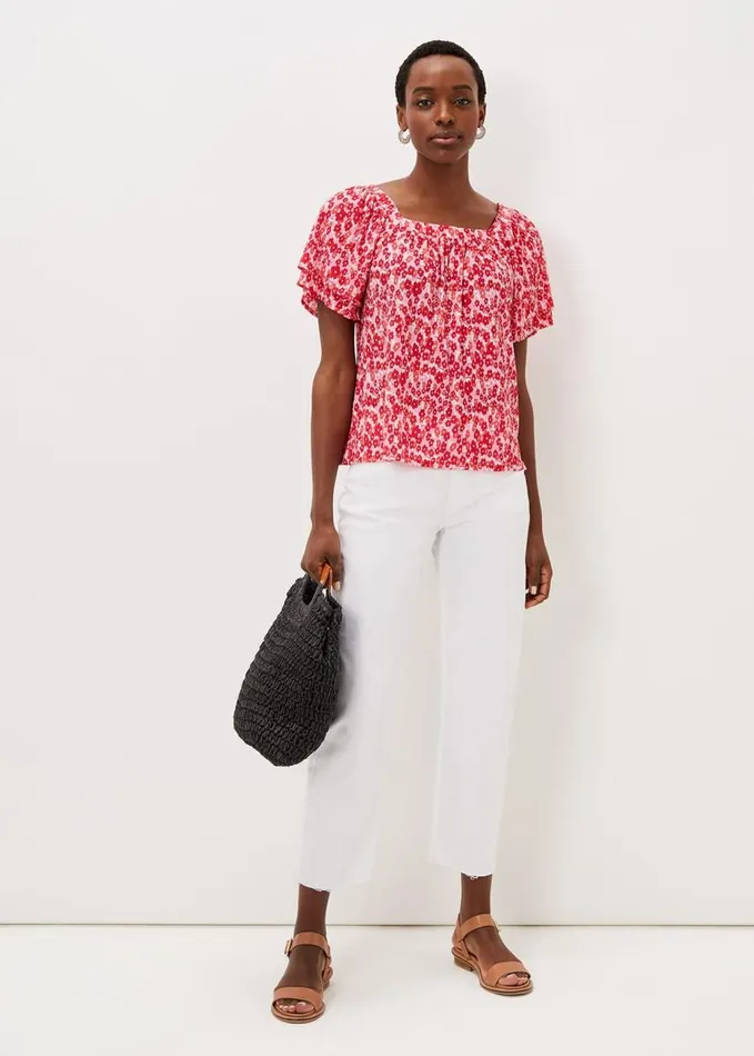 Phase Eight Saffy Floral Square Neck Top Multicoloured Women Tops and TShirts