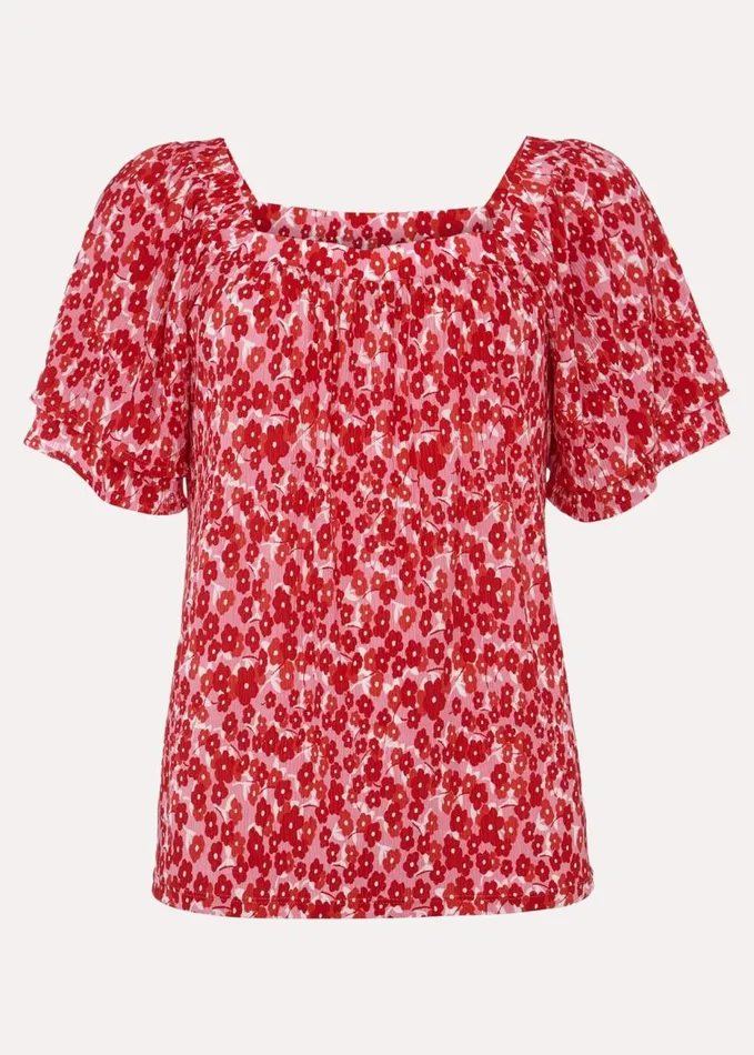 Phase Eight Saffy Floral Square Neck Top Multicoloured Women Tops and TShirts