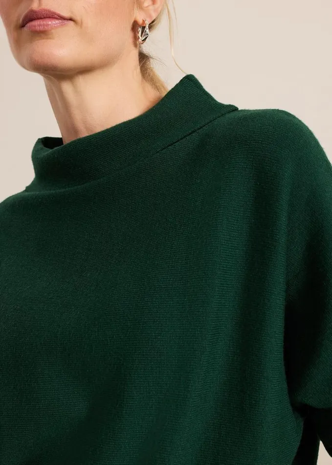Phase Eight Salima Funnel Neck Knit Jumper Green Women Knitwear