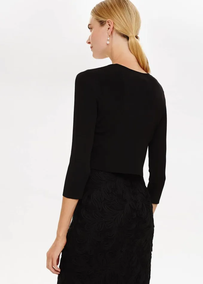 Phase Eight Salma Lightweight Knitted Jacket Black Women Knitwear