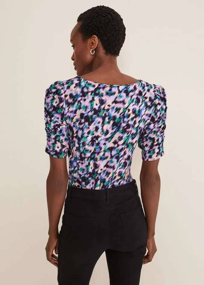 Phase Eight Sasha Jersey Top Navy Multi Women Tops and TShirts