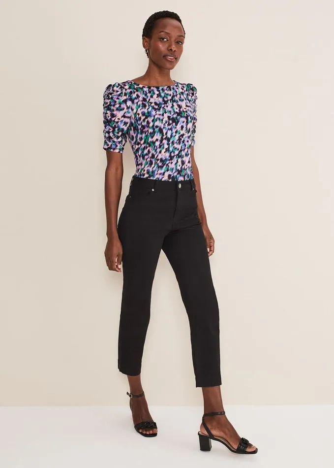 Phase Eight Sasha Jersey Top Navy Multi Women Tops and TShirts