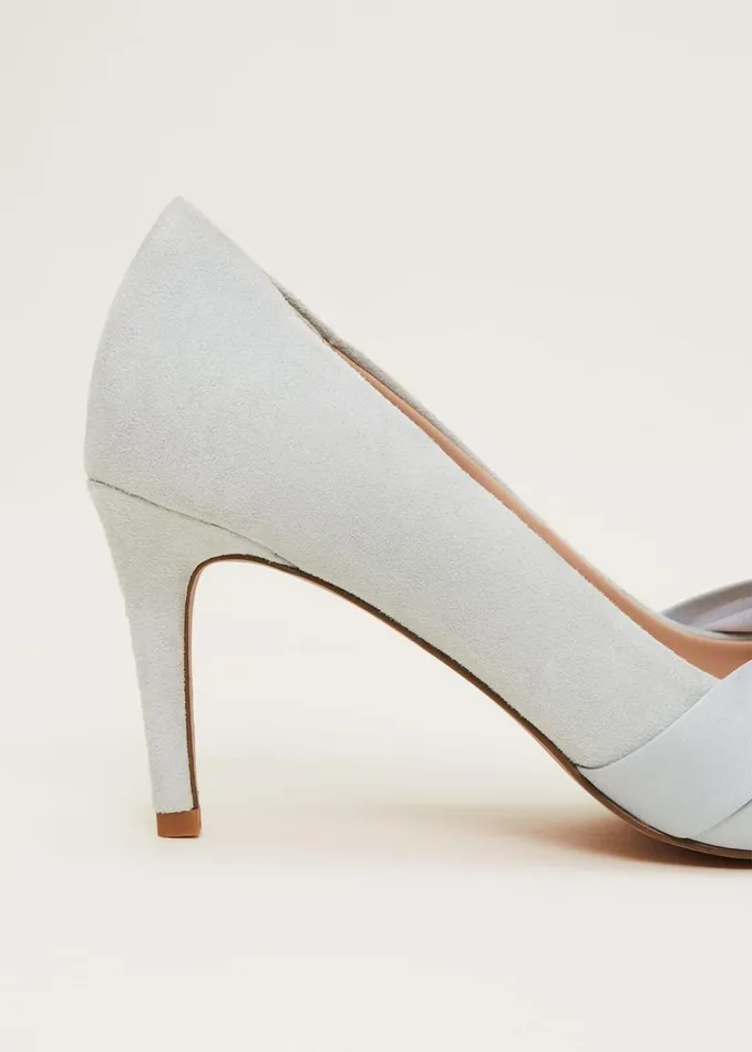 Phase Eight Satin Twist Peeptoe Shoe Eau De Nil Women Occasion Shoes