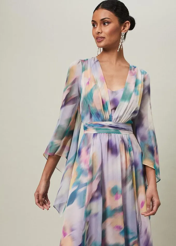 Phase Eight Selene Printed Maxi Dress Multicoloured Women Dresses